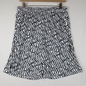 NEW Under Armour Shorts Men M Black Gray UA Tech Print Loose Fit Athletic Sports